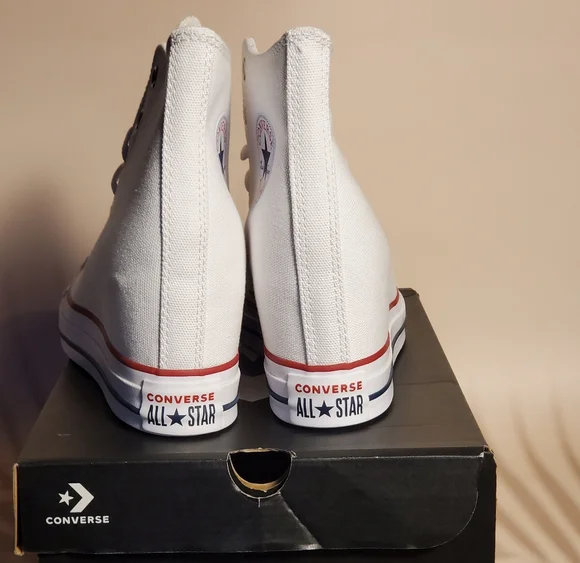 Converse All-Star White Wedge High-Tops - Picture 2 of 4